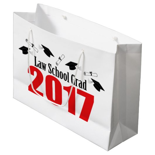 Law School Afstudeerder 2017 Afstuderen Gift Bag ( Groot Cadeauzakje (Voorkant Gekanteld)