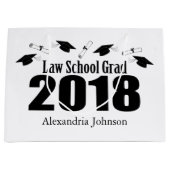 Law School Afstudeerder 2018 Afstuderen Gift Bag ( Large Cadeautasje (Voorkant)
