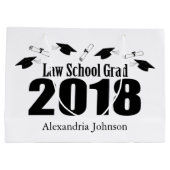 Law School Afstudeerder 2018 Afstuderen Gift Bag ( Large Cadeautasje (Achterkant)