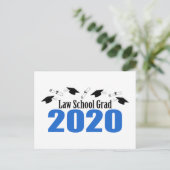 Law School Afstudeerder 2020 Briefkaart Uitnodigen (Staand voorkant)