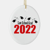 Law School Afstudeerder 2022 Petten en diploma's ( Keramisch Ornament (Rechts)