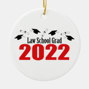 Law School Afstudeerder 2022 Petten en diploma's ( Keramisch Ornament