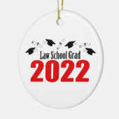 Law School Afstudeerder 2022 Petten en diploma's ( Keramisch Ornament (Links)