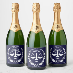 Law School Afstuderen 2023 Mousserende Wijn Label Sparkling Wijnetiket