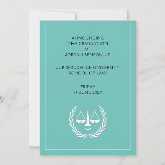 Law School Afstuderen aankondiging (Voorkant)