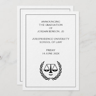Law School Afstuderen aankondiging