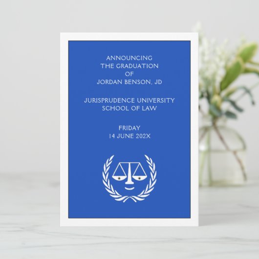 Law School Afstuderen aankondiging (Staand voorkant)
