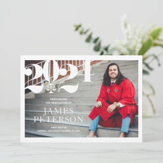 Law School Afstuderen aankondiging (Staand voorkant)