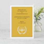 Law School Afstuderen aankondiging (Staand voorkant)