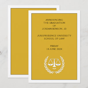 Law School Afstuderen aankondiging
