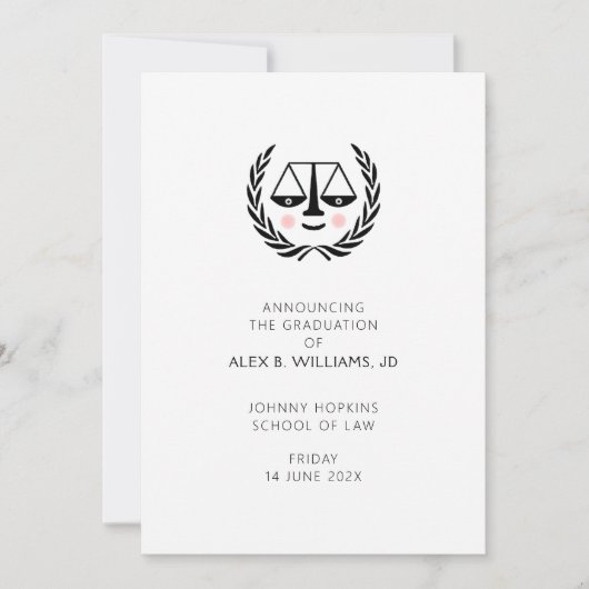 Law School Afstuderen aankondiging (Voorkant)