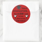 Law School Afstuderen Bar Examen Funny Lawyer Ronde Sticker (Tas)