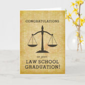 Law School Afstuderen Custom gepersonaliseerde Kaa Kaart (Gele Bloem)