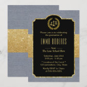 Law School Afstuderen Elegant Dusty Blue Lawyer Kaart (Voorkant / Achterkant)