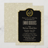 Law School Afstuderen Elegant Ivory Glitter Lawyer Kaart (Voorkant / Achterkant)