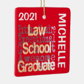 Law School Afstuderen Extraordinaire CUSTOM Keramisch Ornament (Rechts)