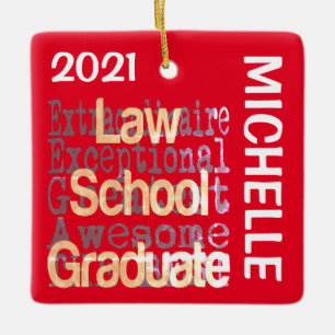 Law School Afstuderen Extraordinaire CUSTOM Keramisch Ornament