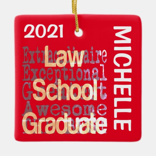 Law School Afstuderen Extraordinaire CUSTOM Keramisch Ornament (Voorkant)