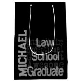 Law School Afstuderen Extraordinaire CUSTOM Medium Cadeauzakje (Achterkant)