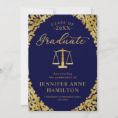 Law School Afstuderen Foto Aankondiging Blauwe Kaa (Voorkant)