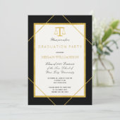 Law school afstuderen foto afstudeerfeest kaart (Staand voorkant)