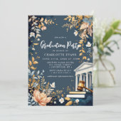 Law School Afstuderen Gavel Floral Foto Kaart (Staand voorkant)