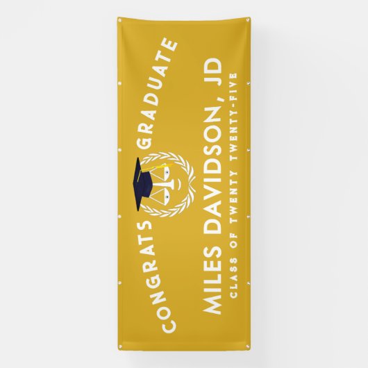 Law School Afstuderen Gold Banner (Verticaal)