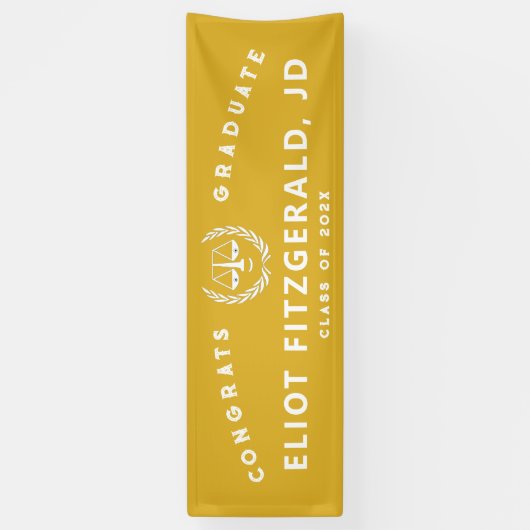 Law School Afstuderen Gold Banner (Verticaal)