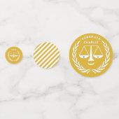 Law School Afstuderen Gold Confetti (Achterkanten)