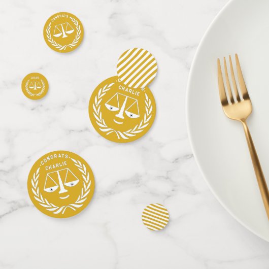 Law School Afstuderen Gold Confetti (Groep)