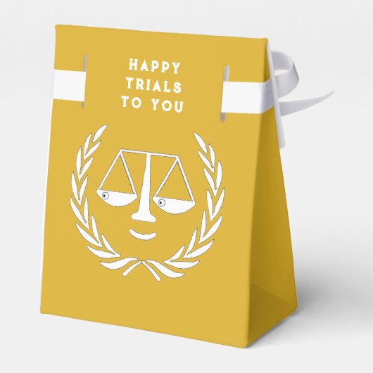 Law School Afstuderen Gold Favor Box Bedankdoosjes (Achterkant)