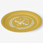 Law School Afstuderen Gold Paper Borden Papieren Bordje (Gekanteld)