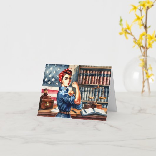 Law School Afstuderen Kaart-Rosie de Riveter Kaart (Gele Bloem)