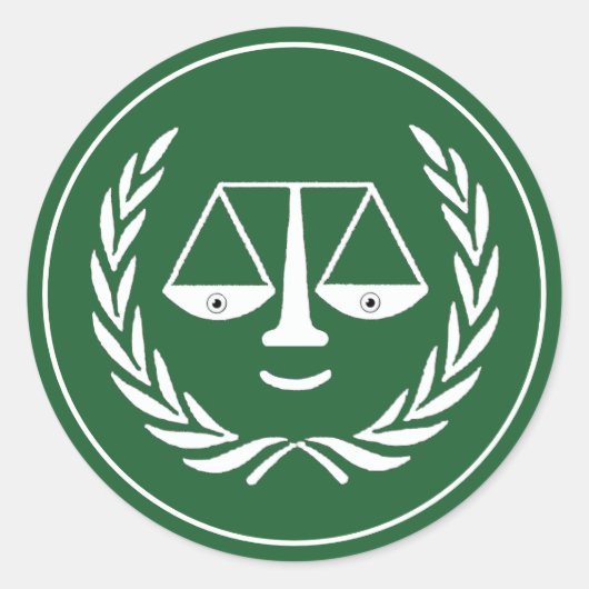 Law School Afstuderen Lawyer Classic Round Sticker (Voorkant)