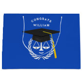 Law School Afstuderen Lawyer Grote Gift Bag Groot Cadeauzakje (Voorkant)