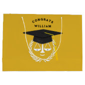 Law School Afstuderen Lawyer Grote Gift Bag Groot Cadeauzakje (Achterkant)