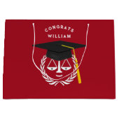 Law School Afstuderen Lawyer Grote Gift Bag Groot Cadeauzakje (Voorkant)
