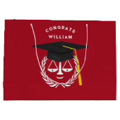 Law School Afstuderen Lawyer Grote Gift Bag Groot Cadeauzakje (Achterkant)