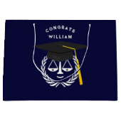 Law School Afstuderen Lawyer Grote Gift Bag Groot Cadeauzakje (Voorkant)