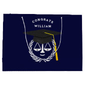 Law School Afstuderen Lawyer Grote Gift Bag Groot Cadeauzakje (Achterkant)