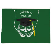 Law School Afstuderen Lawyer Grote Gift Bag Groot Cadeauzakje (Voorkant)