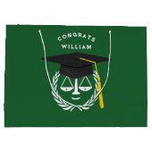 Law School Afstuderen Lawyer Grote Gift Bag Groot Cadeauzakje (Achterkant)