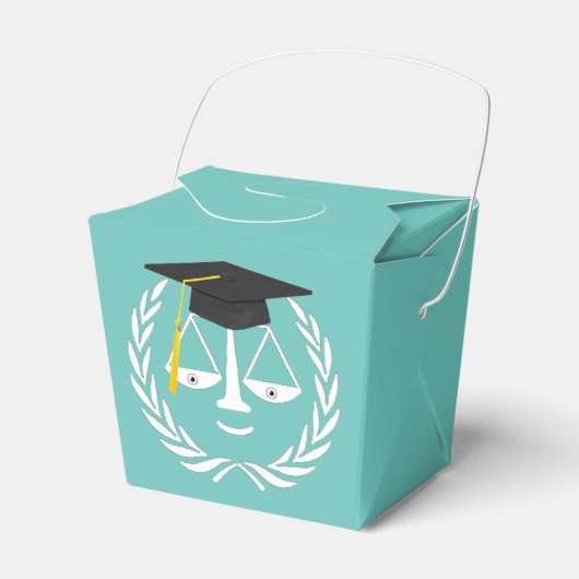 Law School Afstuderen Lawyer Party Favoriete Boxen Bedankdoosjes (Voorkant Zijde)