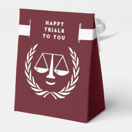 Law School Afstuderen Maroon Favor Box Bedankdoosjes