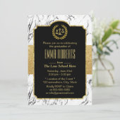 Law School Afstuderen Modern Marble Future Lawyer Kaart (Staand voorkant)