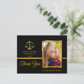 Law School Afstuderen Name Foto Hartelijk dank Briefkaart (Staand voorkant)
