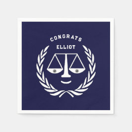 Law School Afstuderen Navy Blue Servet