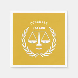 Law School Afstuderen Party Gold Servet