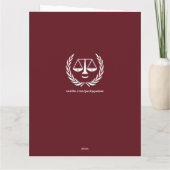 Law School Afstuderen Personalized Kaart (Achterkant)