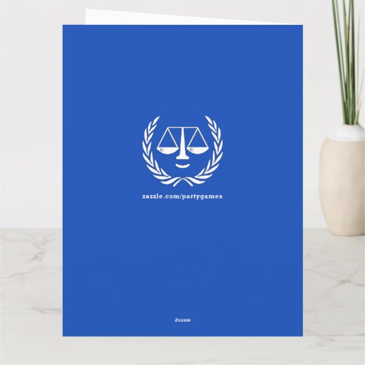 Law School Afstuderen Personalized Kaart (Achterkant)